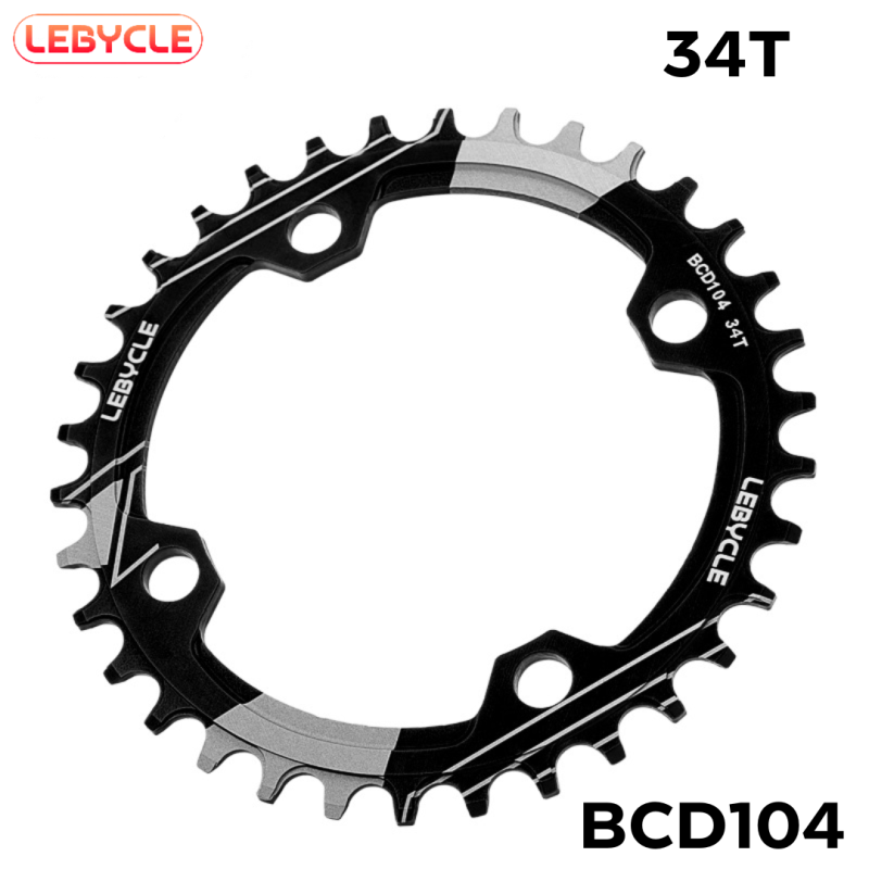 Зірка передня Lebycle 104BCD Narrow Wide 34T Black 104BCD Narrow Wide 34T Black