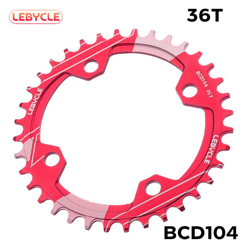 Зірка передня Lebycle 104BCD Narrow Wide 36T Red Зірка передня Lebycle 104BCD Narrow Wide 36T Red