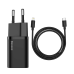 СЗУ з кабелем Baseus SUPER SI 1C 20W WITH SIMPLE WISDOM DATA CABLE TYPE-C/IP 1M BLACK