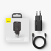 СЗУ з кабелем Baseus SUPER SI 1C 20W WITH SIMPLE WISDOM DATA CABLE TYPE-C/IP 1M BLACK