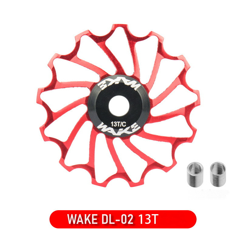 Ролик для заднього перемикача WAKE DL-02, червоний, 13T, Керамічні підшипники