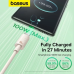 Кабель type c Baseus Superior Series Fast Charging Data Cable USB to Type-C 100W 1m Moon White