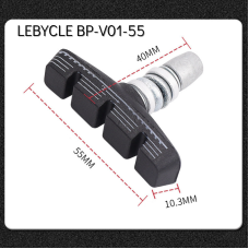 Колодки гальмівні з різьбленням Lebycle BP-V01-55, 55мм