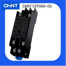 Колодка CZY08A-02 для реле JZX-22F(B)/2Z,NJX-13FW(B)/2ZS, JZX-18F(L)/2Z 2 контакти (Chint)
