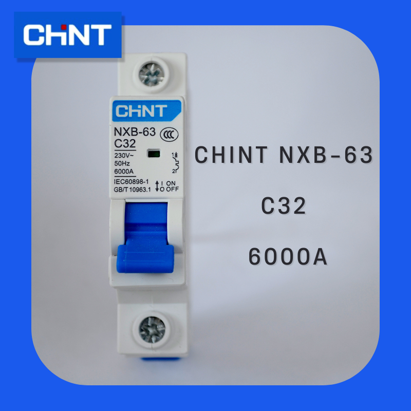 Автоматичний вимикач CHINT NXB-63 1P C32 6kA Автоматичний вимикач CHINT NXB-63 1P C32 6kA