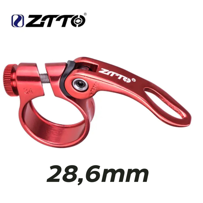 Затиск підсідельного штиря велосипеда ZTTO 28.6 мм, червоний ексцентрик Затиск підсідельного штиря велосипеда ZTTO 28.6 мм, червоний ексцентрик