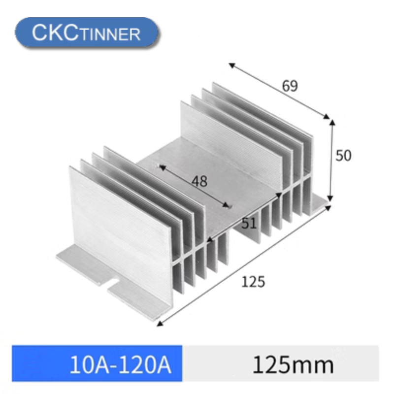 Радіатор твердотільного реле CKC Tinner 80mm для твердотільних реле SSR 10 25 120A Радіатор твердотільного реле CKC Tinner 80mm для твердотільних реле SSR 10 25 120A
