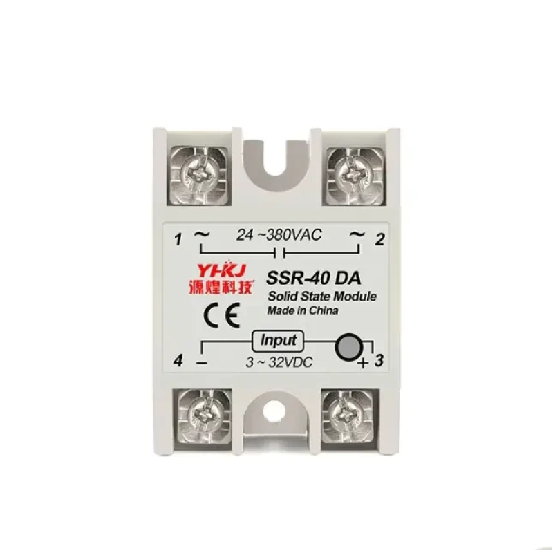 Однофазне твердотільне реле FQTEK аналог Fotek SSR-40DA тип DC-AC, Imax 40А 24-380В змінного струму