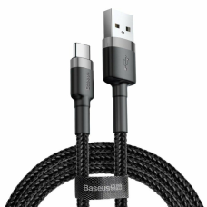 Шнур baseus Cafule CABLE USB FOR TYPE-C 3A 1M GRAY+BLACK