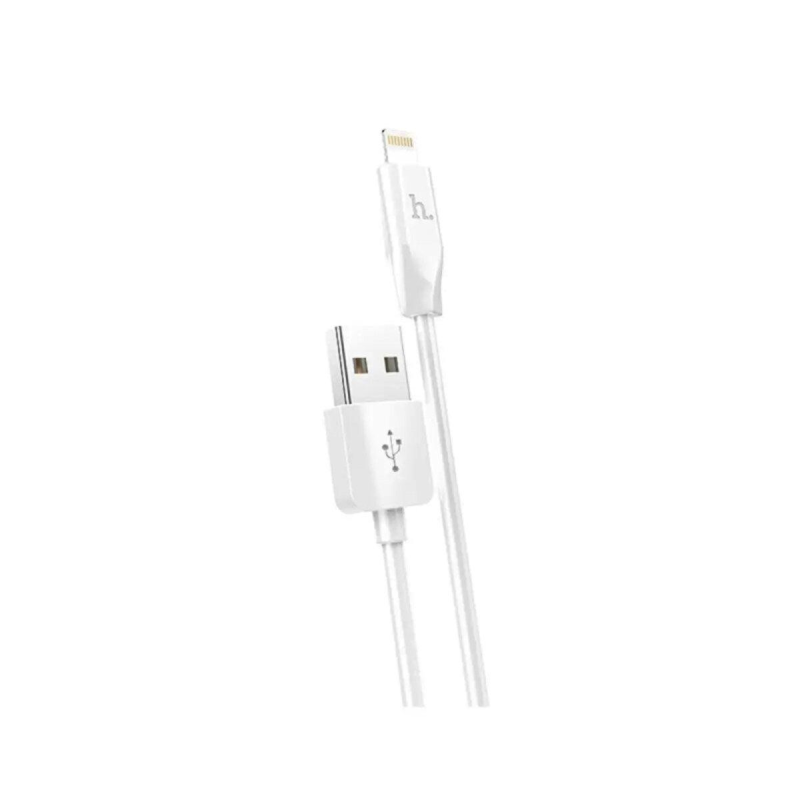 КАБЕЛЬ HOCO X1 USB TO IP 2.4A, 2M, PVC, PVC CONNECTORS, WHITE КАБЕЛЬ HOCO X1 USB TO IP 2.4A, 2M, PVC, PVC CONNECTORS, WHITE