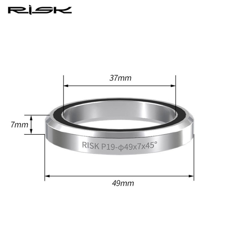 Підшипник для рульової колонки  RISK P19, 49x37x7 мм, 45 градусів