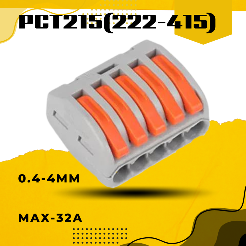 Клеми швидкого монтажу PCT-215 самозатискна WTREES. Клемa швидкого монтажу