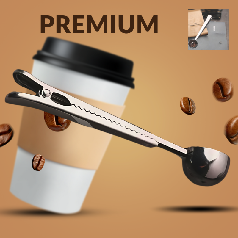 Мірна ложка для вимірювання кави із затиском Мірна ложка для вимірювання кави із затиском