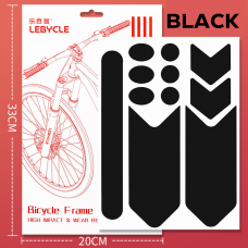 Захист рами  Комплект LeBycle ES-SK01 (Антгравій,перо, боуден)  Колір Чорний