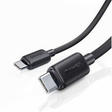 Кабель  type c type c USAMS US-SJ696 60W STRIPED DATA CABLE TYPE-C TO TYPE-C-KY SERIES 2M BLACK
