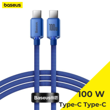 Кабель baseus  Type-C to Type-C 100W 1.2m Blue CAJY000603