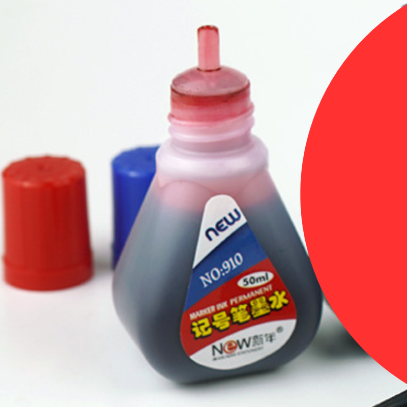 Чорнило червоне для будівельного маркера перманентного столярного 50 мл Чорнило червоне для будівельного маркера перманентного столярного 50 мл