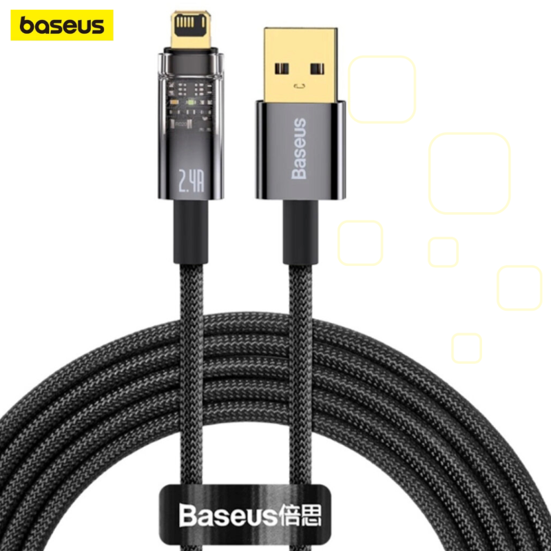 Baseus шнур до айфона USB to Lightning Baseus CATS000401  2.4A 1m Black