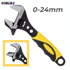 Ключ розвідний з переставной губкою SIGMA CrV (TPR)