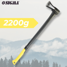 Сокира колун 2200г фібергласова ручка 900мм чорно-жовтий Sigma 4322071