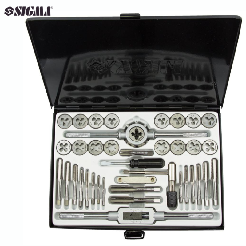 Набір мітчиків і плашок SIGMA 40 предметів у міцному металевому кейсі