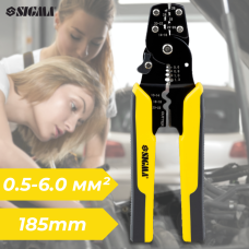 Кліщі для опресування неізольованих клем Sigma 0.5-6.0 мм² універсальні 185 мм 4372491