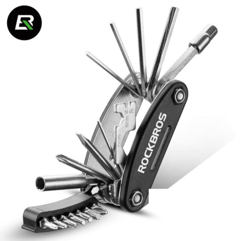 Мультитул для велосипеда ROCKBROS GJ8002 16 в 1, набір ключів для ремонту, велосипедний ремкомплект