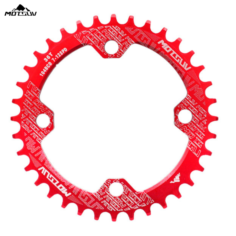 Зірка передня Motsuv 104BCD Narrow Wide 36T Black Червоний Зірка передня Motsuv 104BCD Narrow Wide 36T Black Червоний