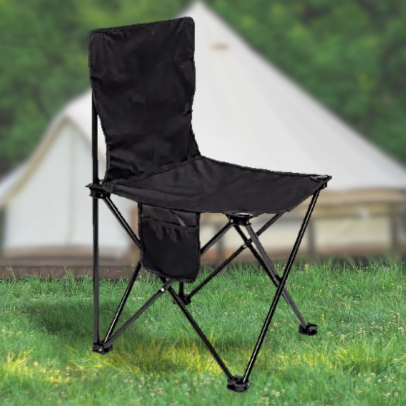 Стілець дитячий для кемпінгу складаний 42*41*72 см, чорний