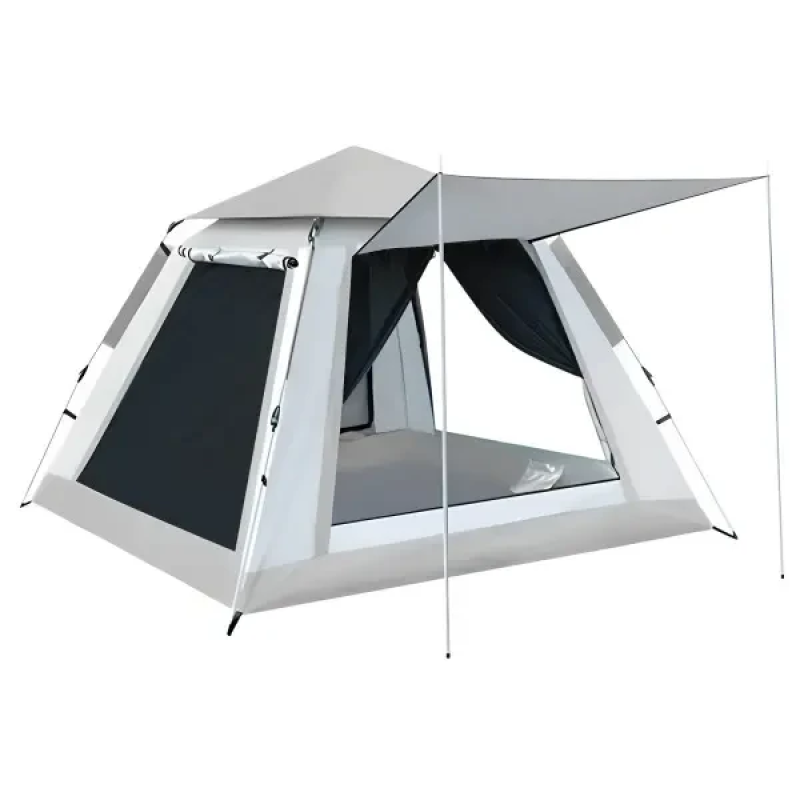 Палатка туристична 2 місна 200*200*145 см з тентом, сірий