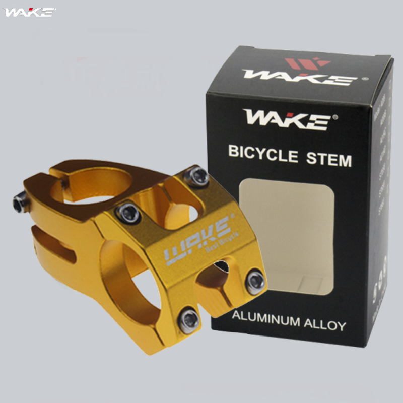 Винос для велосипеда WAKE A089: алюмінієвий, фрезерований, для керма 31,8 мм, довжина 45 мм золотистий