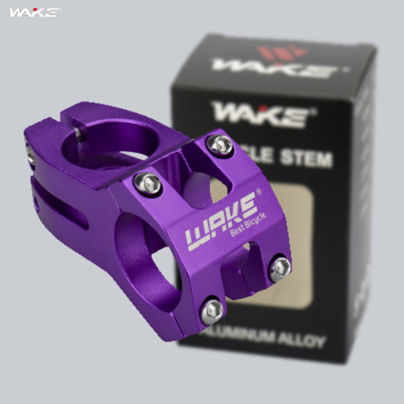 Винос для велосипеда WAKE A089: алюмінієвий, фрезерований, для керма 31,8 мм, довжина 45 мм Фіолетовий