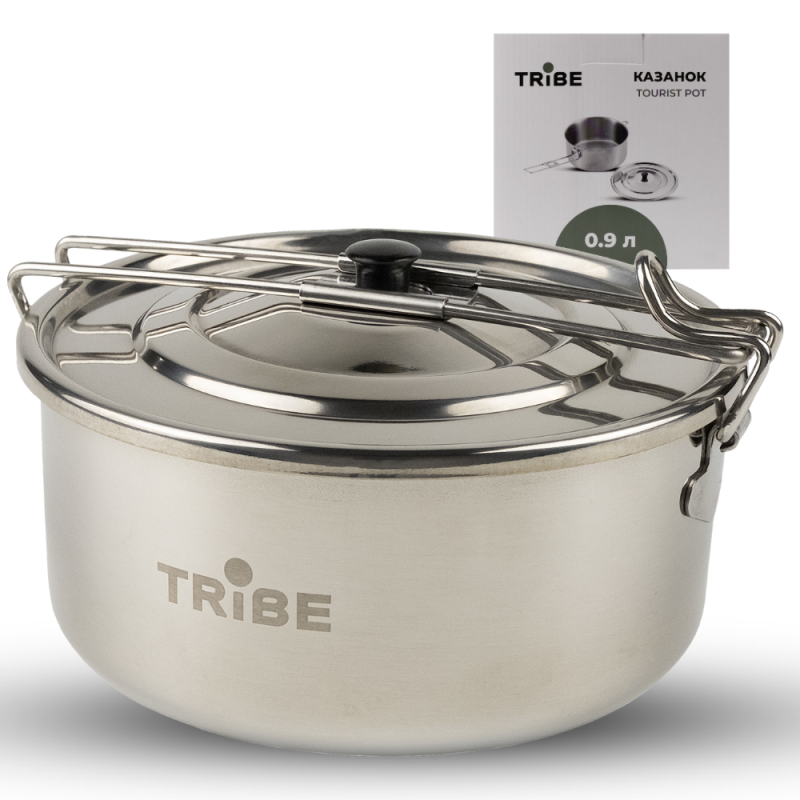Туристична похідна каструля чайник нержавіюча сталь Tribe посуд для пікніка та кемпінгу на природі нержавійка Туристична похідна каструля чайник нержавіюча сталь Tribe посуд для пікніка та кемпінгу на природі нержавійка