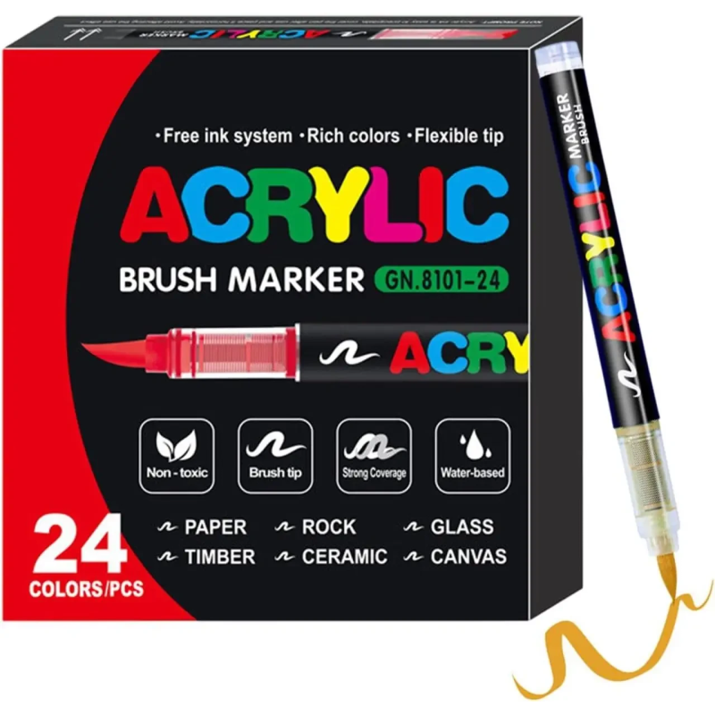 Акрилові маркери для різних поверхонь GuangNa 8101 фломастери для творчості малювання універсальні Акрилові маркери для різних поверхонь GuangNa 8101 фломастери для творчості малювання універсальні