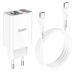 Мережевий зарядний пристрій Hoco C100A PD20W+QC3.0 charger with digital display set (Type-C to Type-C cable) Мережевий зарядний пристрій Hoco C100A PD20W+QC3.0 charger with digital display set (Type-C to Type-C cable)